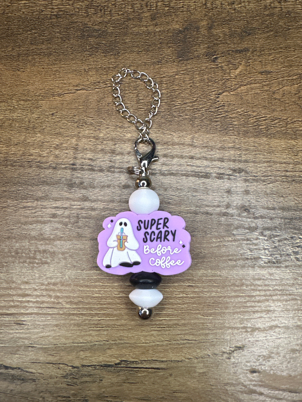Scary Before Coffee Cup Charm